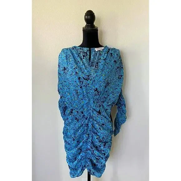 The Nicolette Mini Dress L'Academie Brand Blue Floral Size S​ - Picture 5 of 8